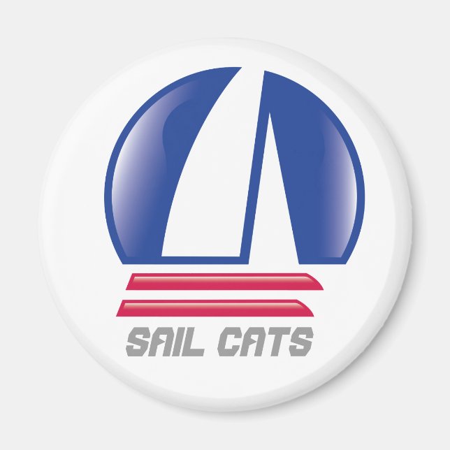Blue Moon_Pontoon Racing_SAIL CATS Magnet (Front)
