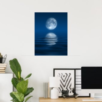 Blue Moon Poster | Zazzle