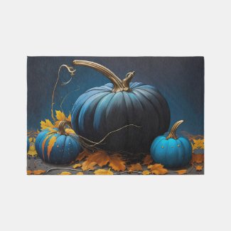 Blue Moon Pumpkins Autumn Leaves