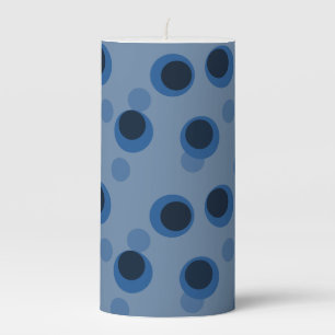 Blue Moon Rings Pillar Candle