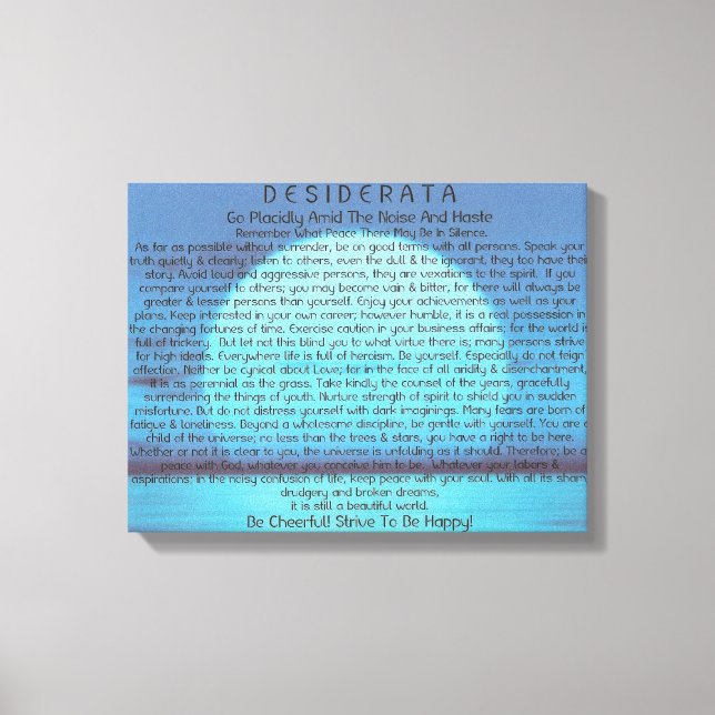 Blue Moon Rising on Canvas (Front)