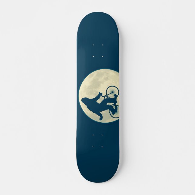 BLUE MOON SQUATCH ON A BIKE SKATEBOARD DECK (Front)