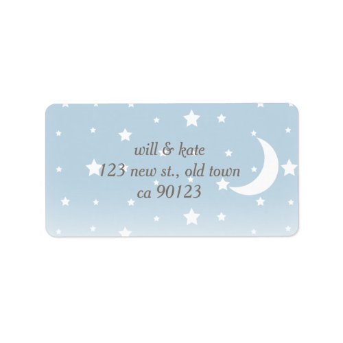 Blue Moon Star Return Address Labels