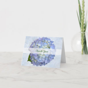 Blue Moon Thank You, Folded Hydrangea Note Card