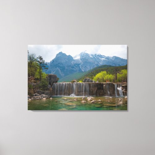 Blue Moon Valley  Jade Dragon Snow Mountain Canvas Print