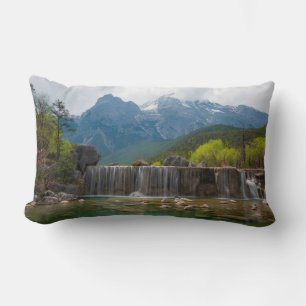 Blue Moon Valley   Jade Dragon Snow Mountain Lumbar Pillow