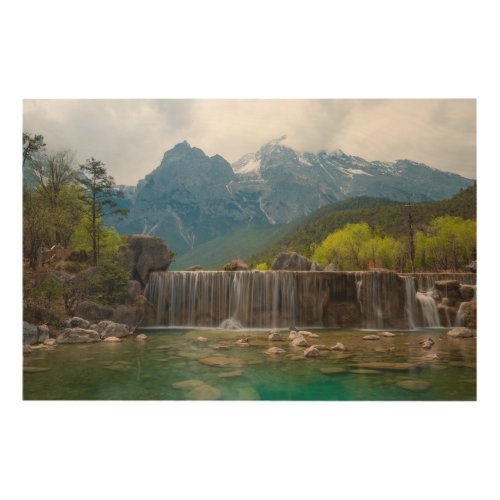 Blue Moon Valley  Jade Dragon Snow Mountain Wood Wall Art