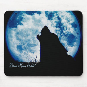 Blue Moon Wolf-Mouse Pad Mouse Pad