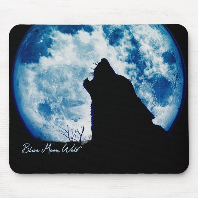 Blue Moon Wolf-Mouse Pad Mouse Pad (Front)