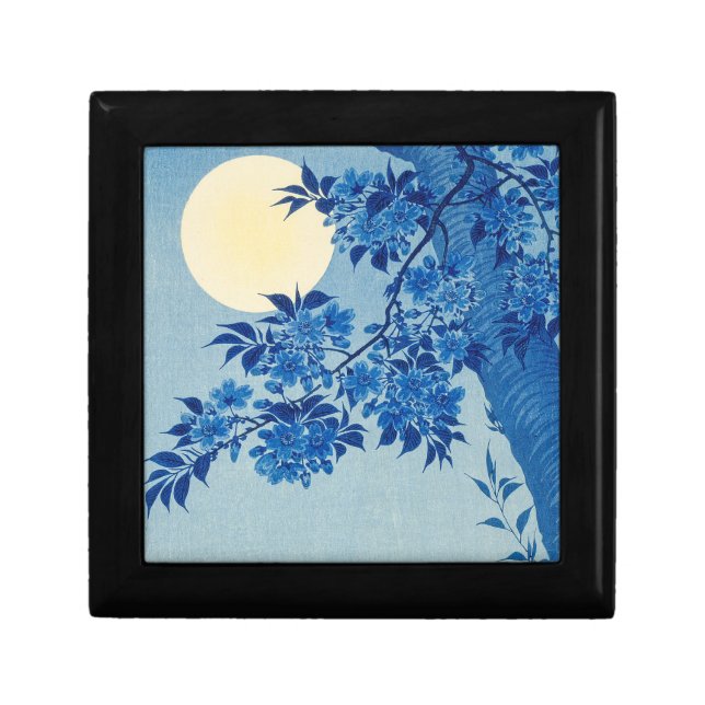 Blue Moonlit Tree: Japanese Cherry Blossom Night Gift Box (Front)