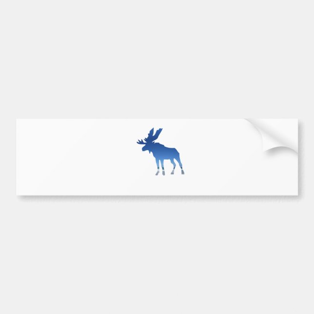 blue moose bumper sticker (Front)