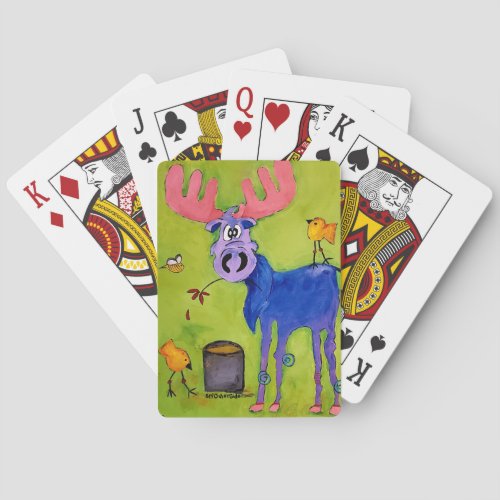 "Blue Moose Lunch" Playing Cards