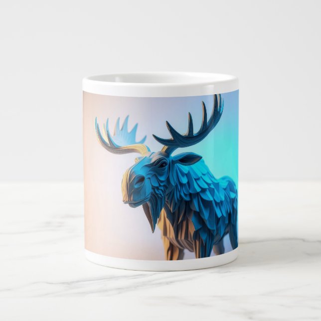 Blue Moose Majesty Giant Coffee Mug (Front)