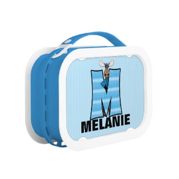 Blue Moose Monogrammed "m" Camouflage Lunch Box by PersonalExpressions at Zazzle
