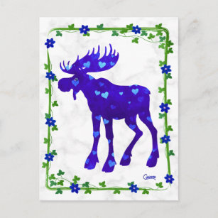 Blue Moose - Postcard