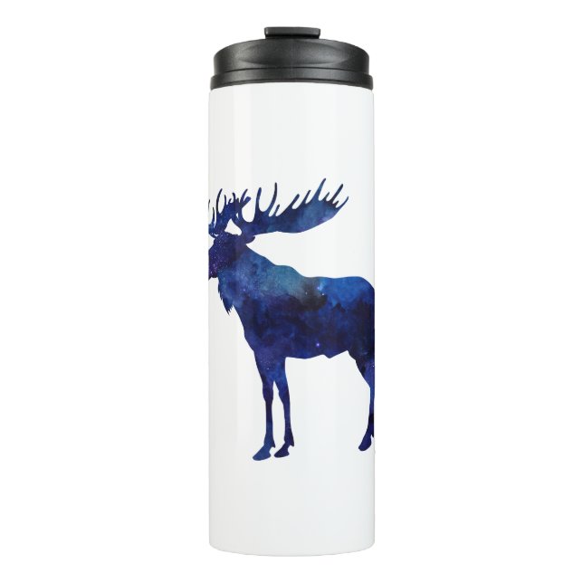 Blue Moose Silhouette Thermal Tumbler (Front)