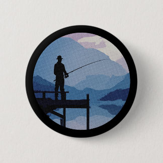 Blue Morning Dusk Fishing Button