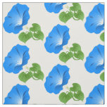 Blue morning glories fabric