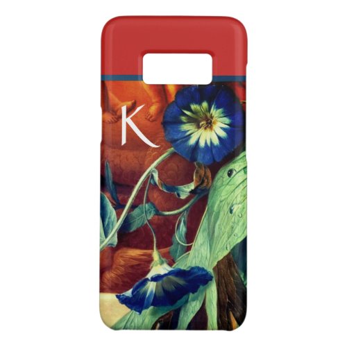 BLUE MORNING GLORIES FLORAL MONOGRAM Case_Mate SAMSUNG GALAXY S8 CASE