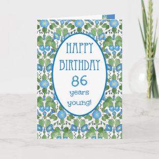 Blue Morning Glory, Age-specific Birthday Card