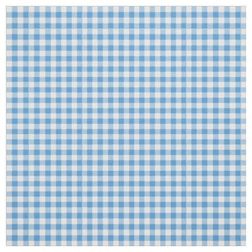Blue Morning Glory Check Gingham Pattern Fabric