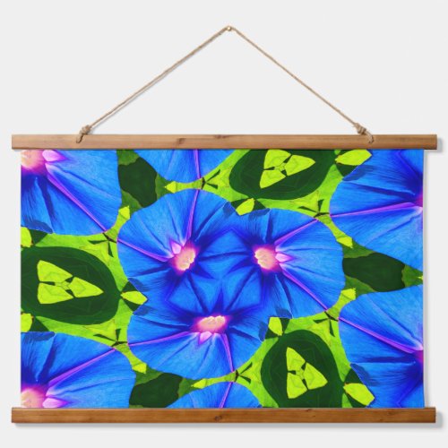 Blue Morning Glory Hanging Tapestry