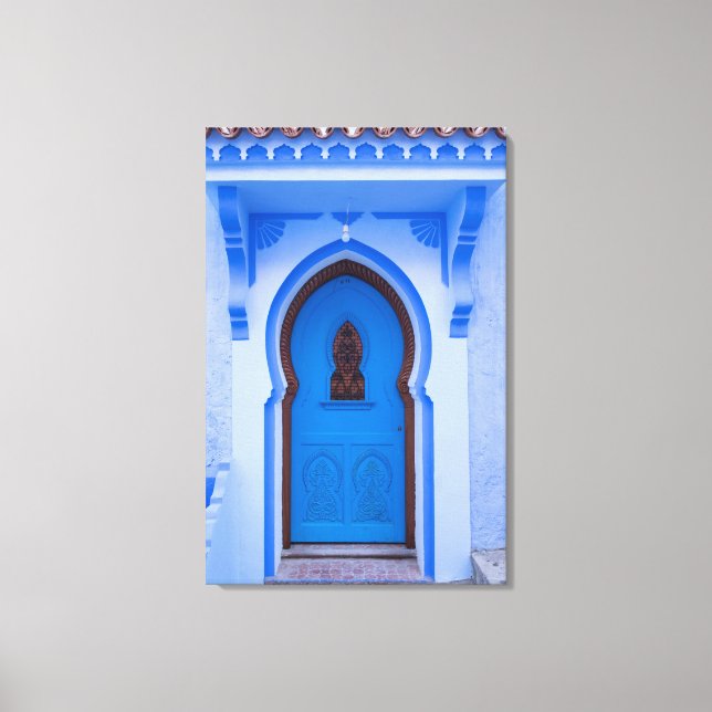 Blue Moroccan Door Canvas Print (Front)