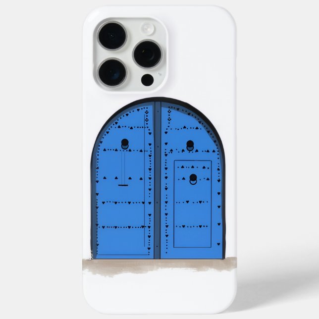 Blue Moroccan Door – Elegant Phone Case Design (Back)