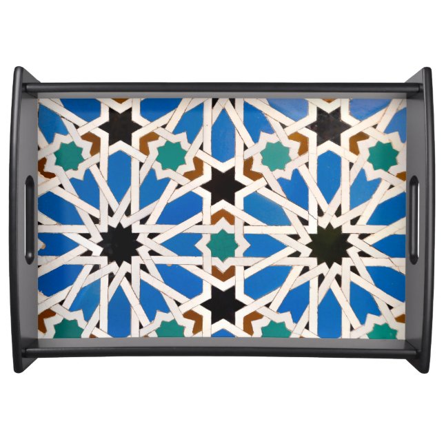 Blue Moroccan Mosaic Tray (Front)