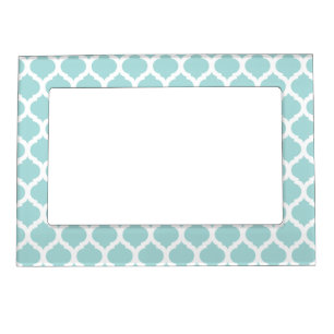 Blue Moroccan Pattern Magnet Picture Frame