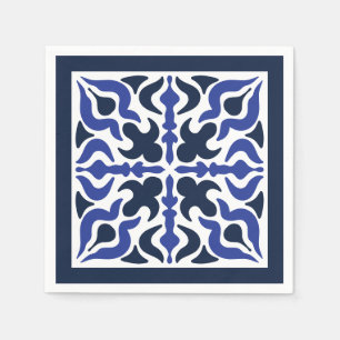 Blue Moroccan Pattern Napkins