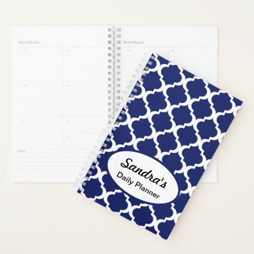 Blue Moroccan Personal Daily Life and Goal Planner