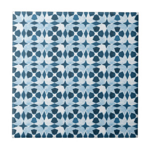 Blue Moroccan Symetry Pattern Ceramic Tile