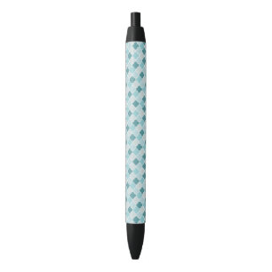 Blue Moroccan Trellis, Latticework, Quatrefoil Pen