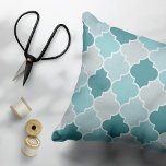 Blue Moroccan Trellis, Latticework, Quatrefoil Pillow Case