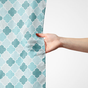 Blue Moroccan Trellis, Latticework, Quatrefoil Scarf