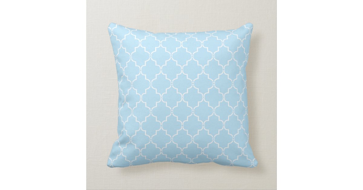 Blue Moroccan Trellis Pattern Pillow Zazzle