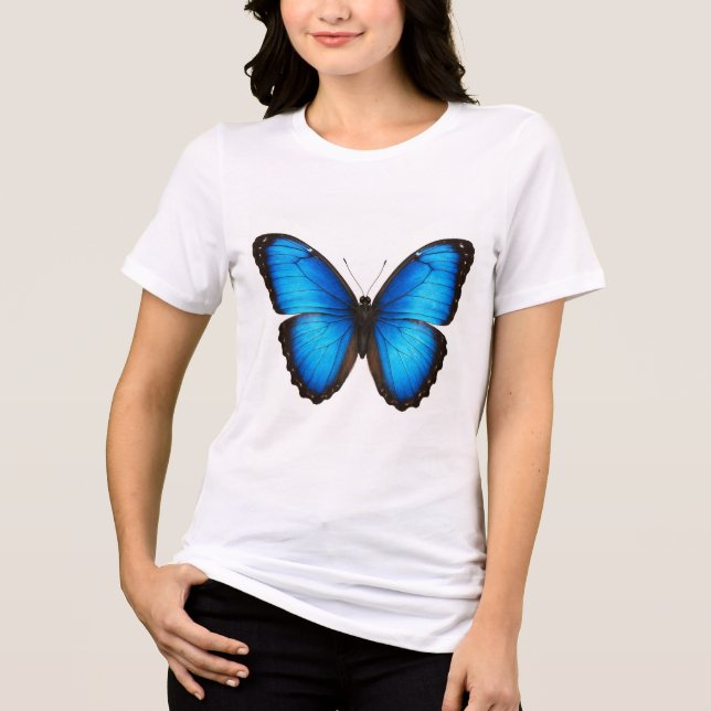 Blue Morpho Brilliance Tri-Blend Shirt (Front)