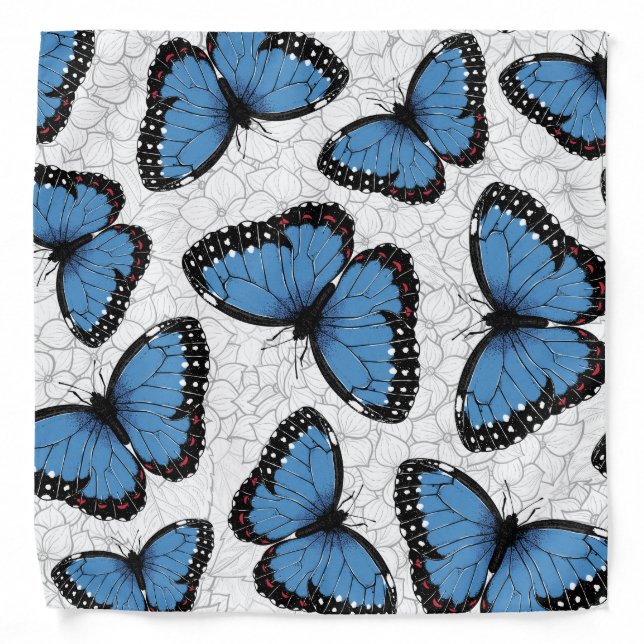 Blue morpho butterflies bandana (Front)