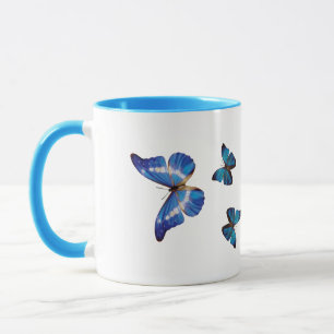 Blue Morpho Butterflies Coffee Mug