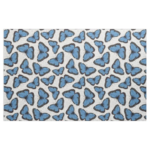 Blue morpho butterflies fabric