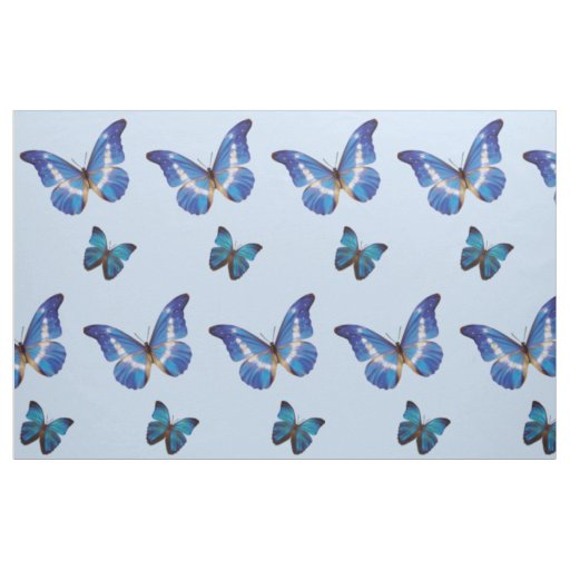 Blue Morpho Butterflies Fabric