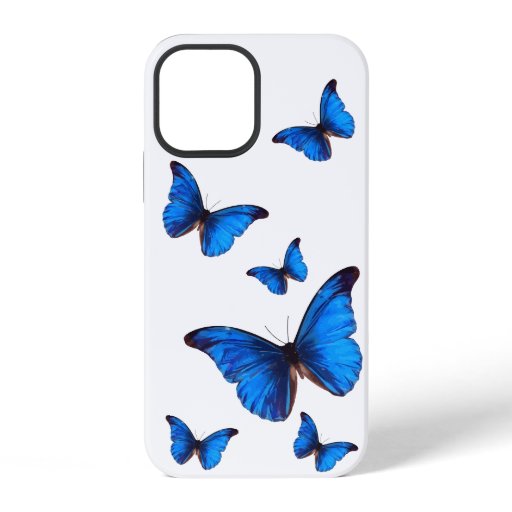 Blue Morpho Butterflies in Flight iPhone 12 Case