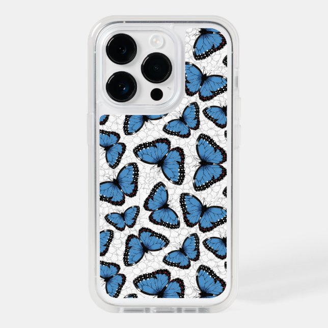 Blue morpho butterflies otterbox iPhone case (Back)