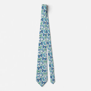 Blue Morpho Butterflies Pattern Neck Tie