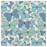 Blue Morpho Butterflies Patterned Fabric