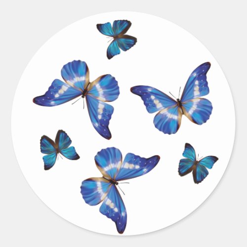 Blue Morpho Butterflies Stickers