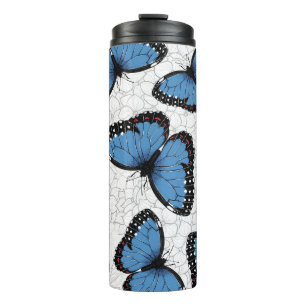 Blue morpho butterflies thermal tumbler