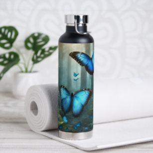 Blue Morpho Butterflies Water Bottle