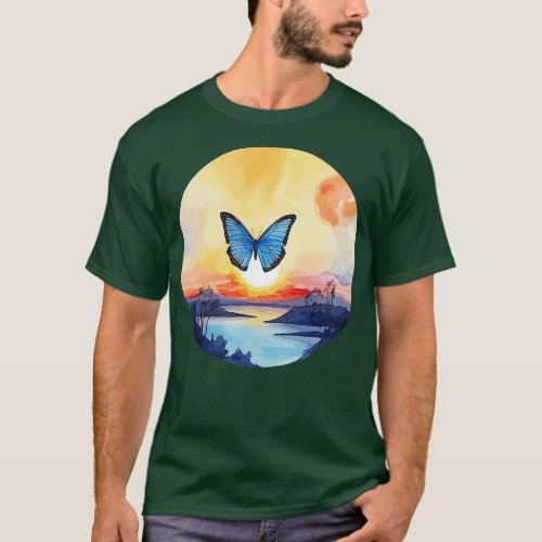 Blue Morpho Butterfly 27 T_Shirt